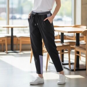 FP Movement Women's Black Lavender Colorblock Track Pants Size S Athletic NWOT